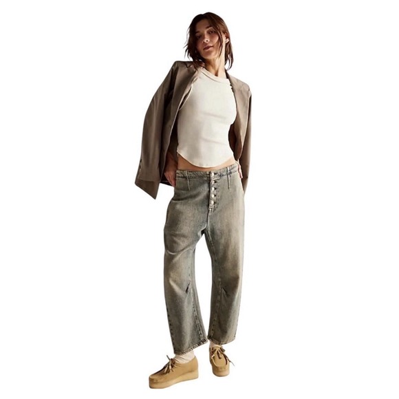 Free People Denim - Free People We The Free Osaka jeans Button Fly Slouchy Barrel Sz 29